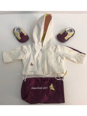 American Girl of Today WARM UP OUTFIT 18" Doll YOGA 2004 Hoodie Bag Shoes Only